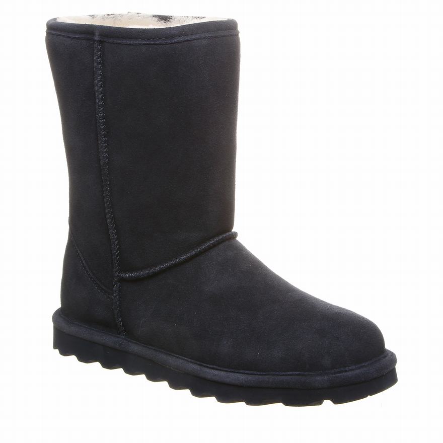 Bearpaw Elle Short Short Boots UK - Women's Boots Navy ||SOZUTV-957||